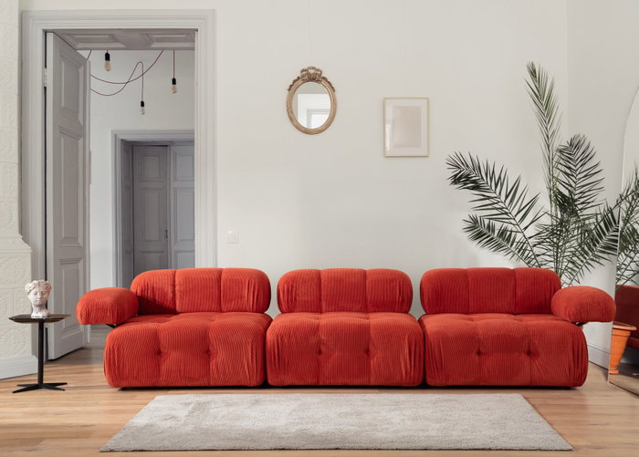 Atelier Del Sofa Doblo Sofá de 3 plazas - Rojo
